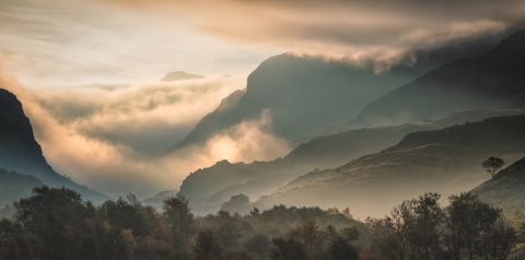 Sunrise in Nant Peris, Eryri