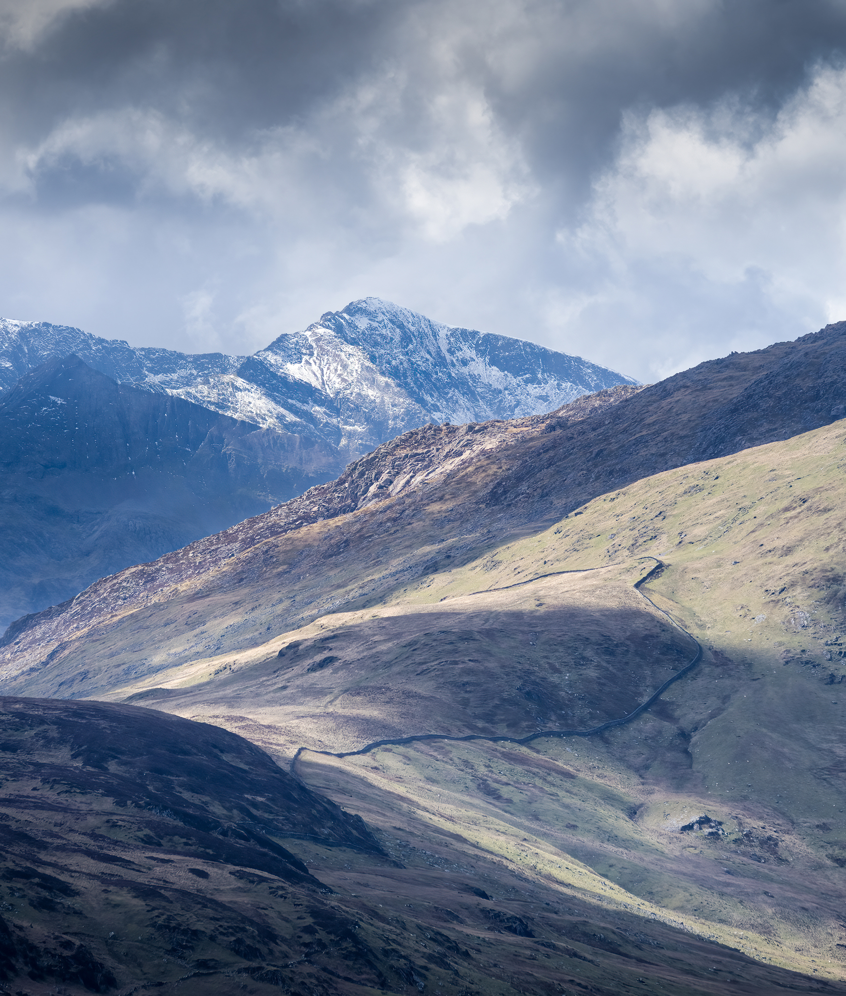 Yr Wyddfa from Crimpiau, Capel Curig, Eryri Yr Wyddfa from Crimpiau, Capel Curig, Eryri